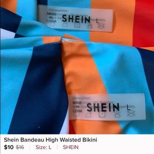 Shein Bandeau High Waisted Bikini
